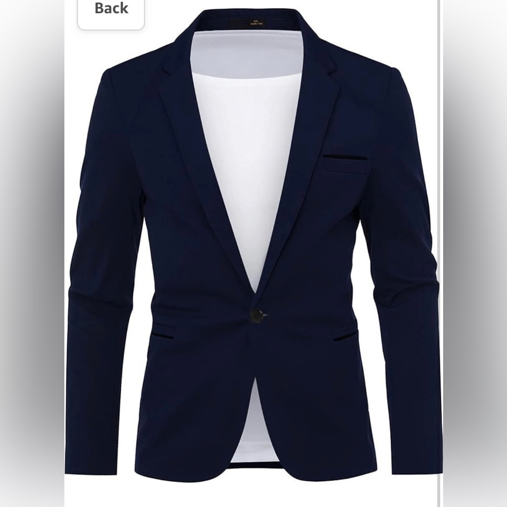 Cloudstyle Men's Suit Jacket One Button Slim Fit Sport Coat Business / XL NWT